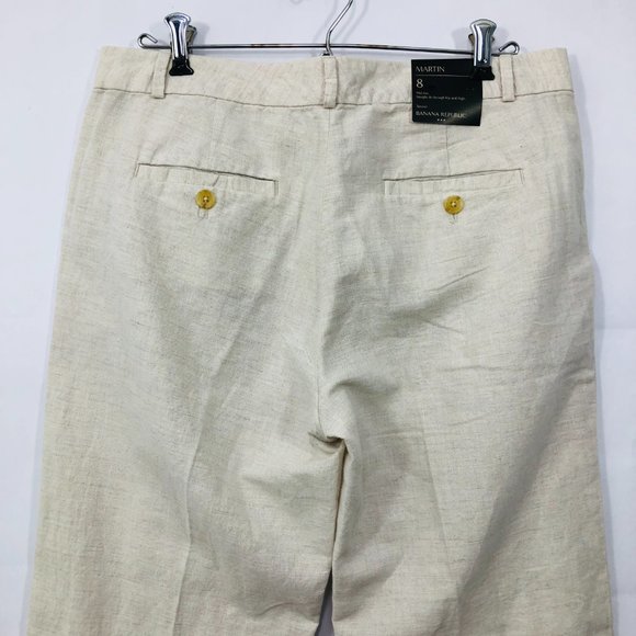 BR Women's Martin Linen Cotton Straight Trousers - Picture 6 of 8